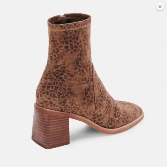 Dolce Vita Indiga Booties Dark Leopard Stella Suede sz 8.5 - Picture 2 of 9